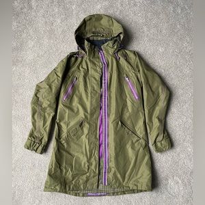 Helly Hansen Helly Tech Performance Rain Jacket Raincoat Olive Green Parka